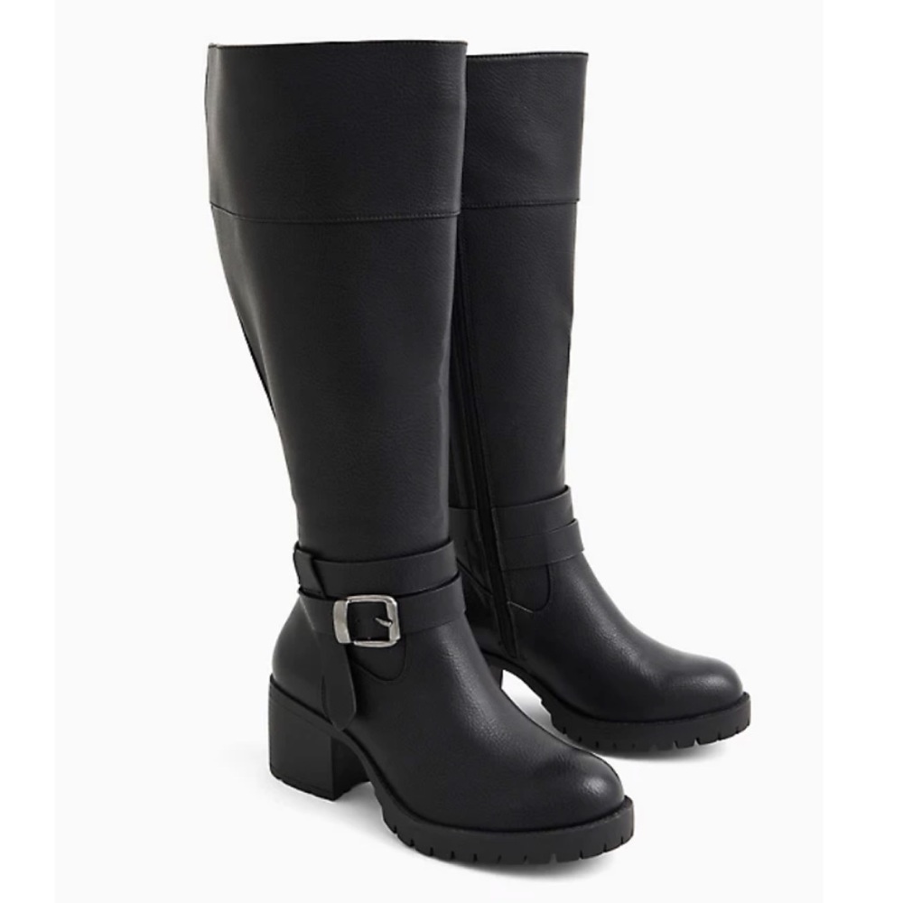 NWT TORRID WW/CALF Lug Sole Buckle Boot - Picture 3 of 11
